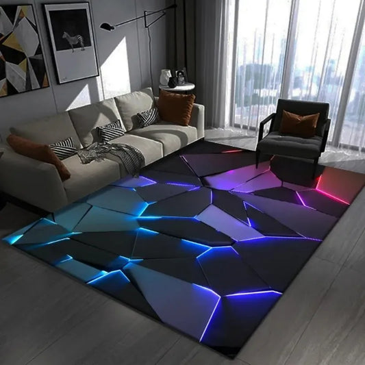 3D Geometric Carpet Large Area Bedroom Gaming