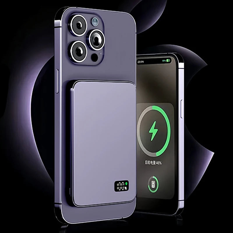Ultra Thin MagSafe Power Bank LED Display