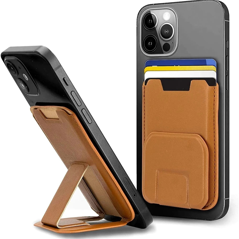 Magnetic Leather Wallet Case Kickstand Card Holder