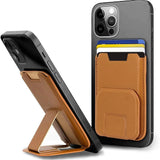 Magnetic Leather Wallet Case Kickstand Card Holder