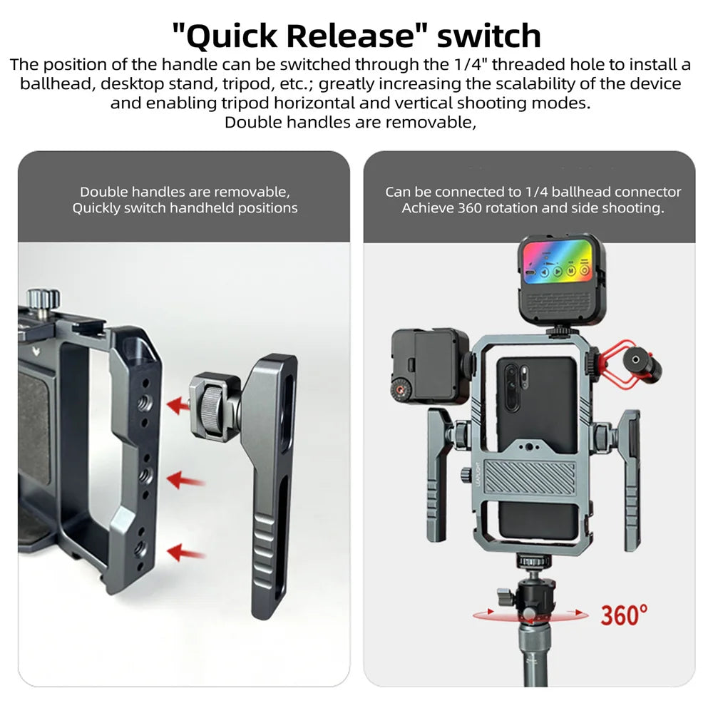 Universal Metal Phone Cage Stabilizer