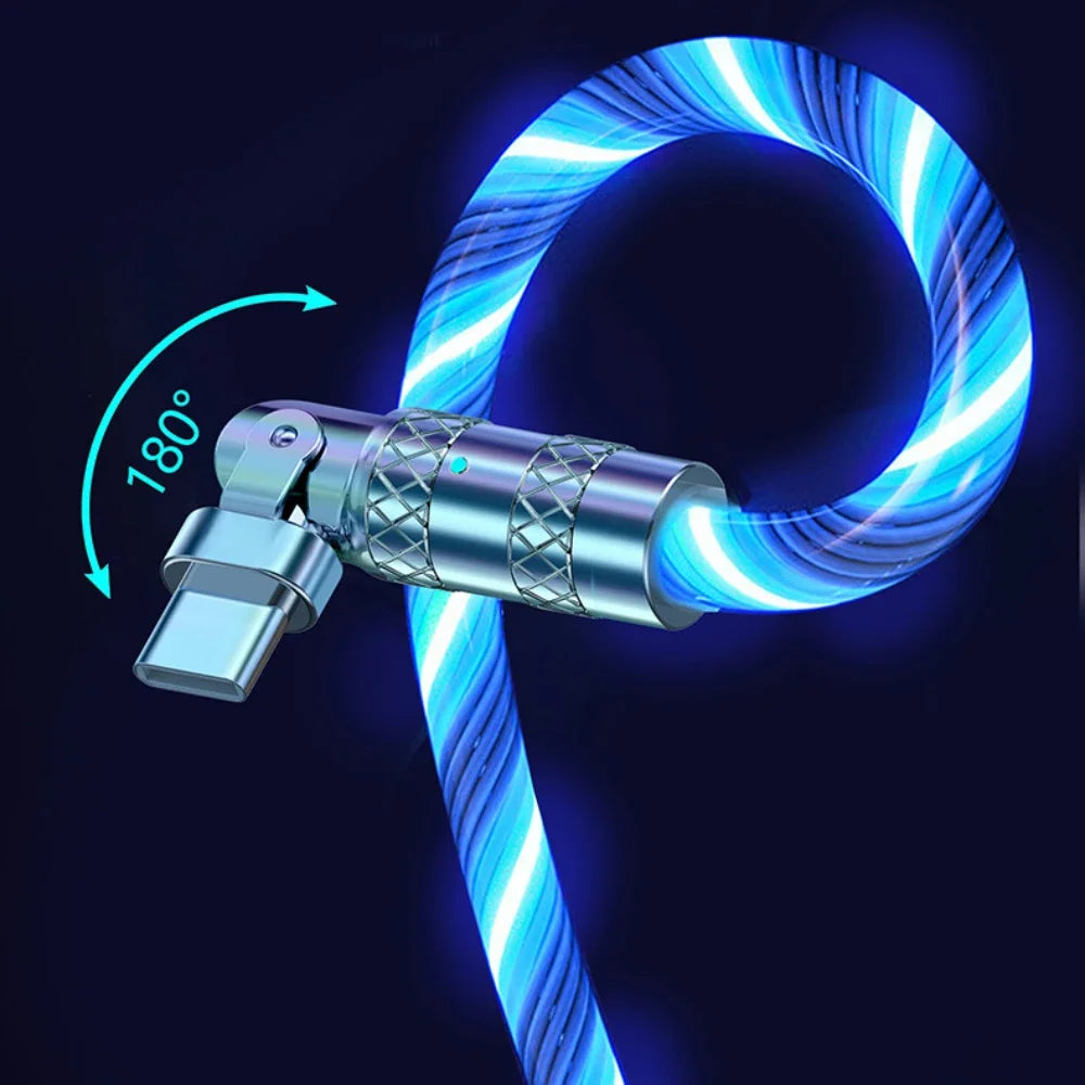 180 Degree LED Rotating Super Fast Data Cable