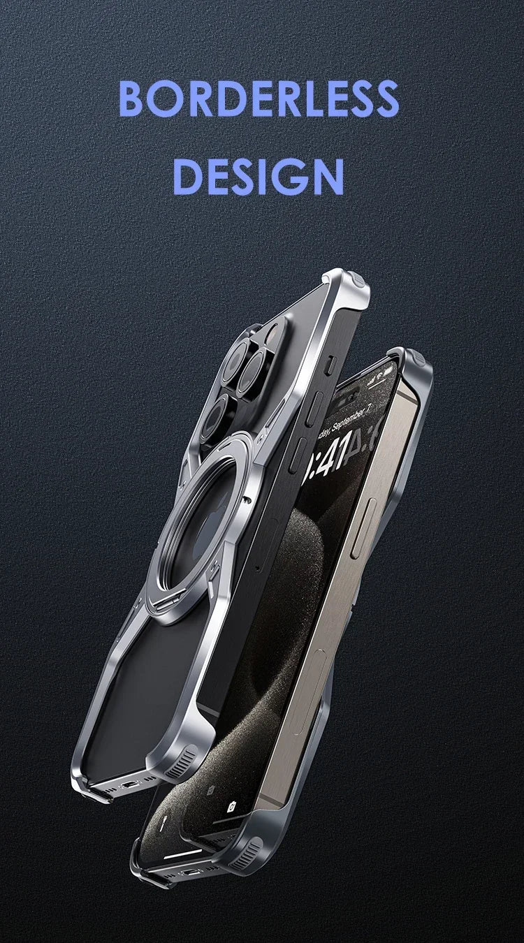 MagSafe Metal Phone Case Shockproof Rimless Design