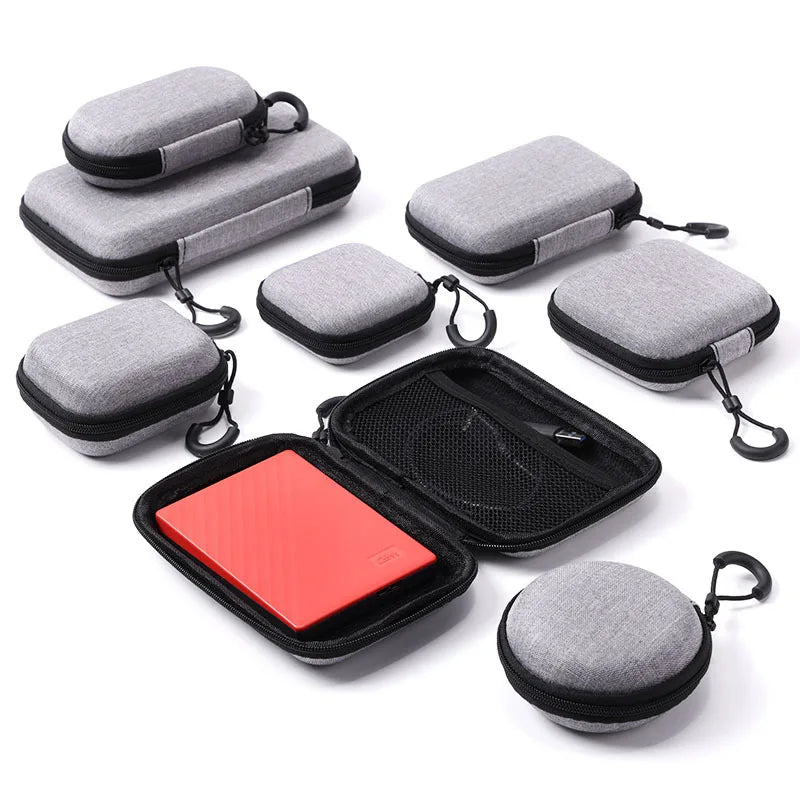 Portable Earphone Storage Bag Zipper Design
