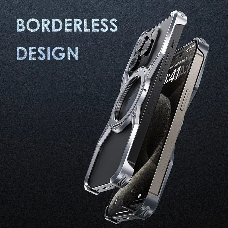 MagSafe Metal Phone Case Shockproof Rimless Design