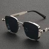 Retro Steampunk Metal Frame Glasses Spring Temples