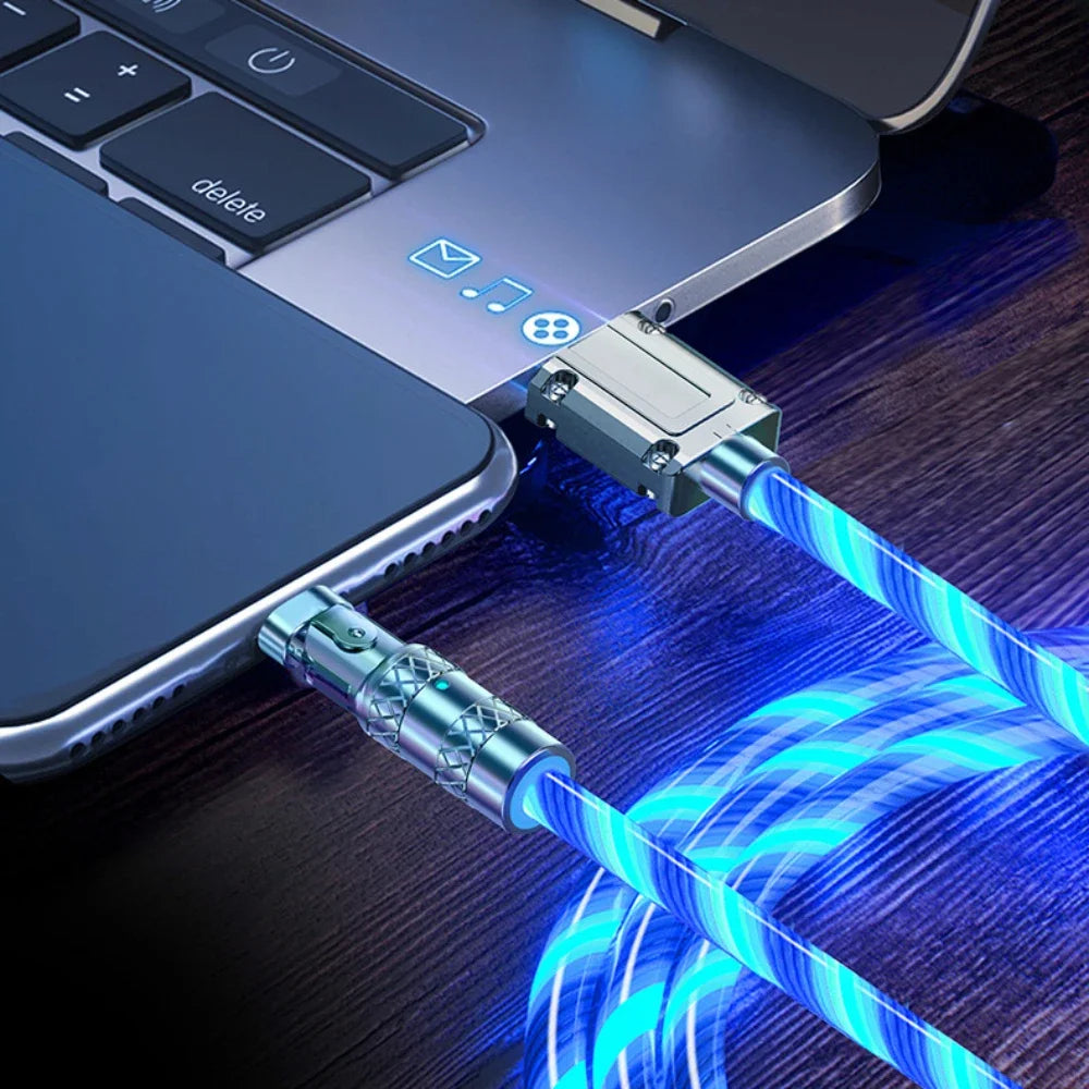 180 Degree LED Rotating Super Fast Data Cable
