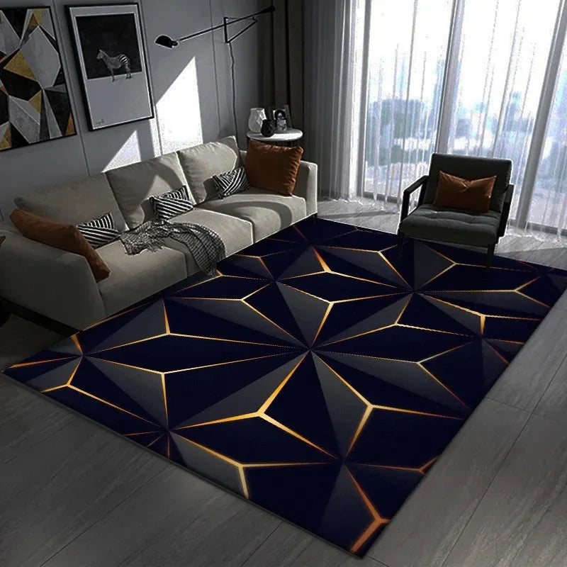 3D Geometric Carpet Large Area Bedroom Gaming