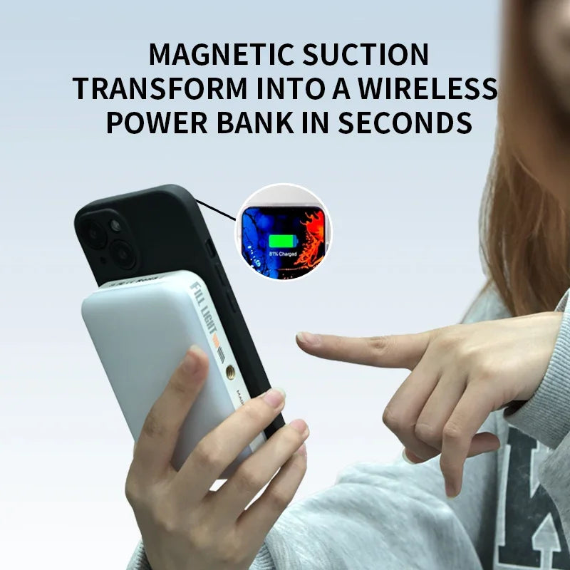 Magnetic RGB Fill Light Wireless Charging