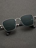 Retro Steampunk Metal Frame Glasses Spring Temples