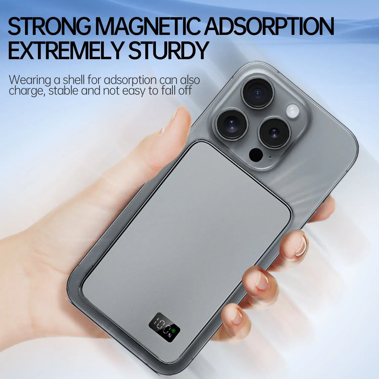 Ultra Thin MagSafe Power Bank LED Display