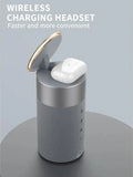 4-in-1 Qi Wireless Charging Earphone Audio Magnetic Charger Dock Mini Speaker Bluetooth