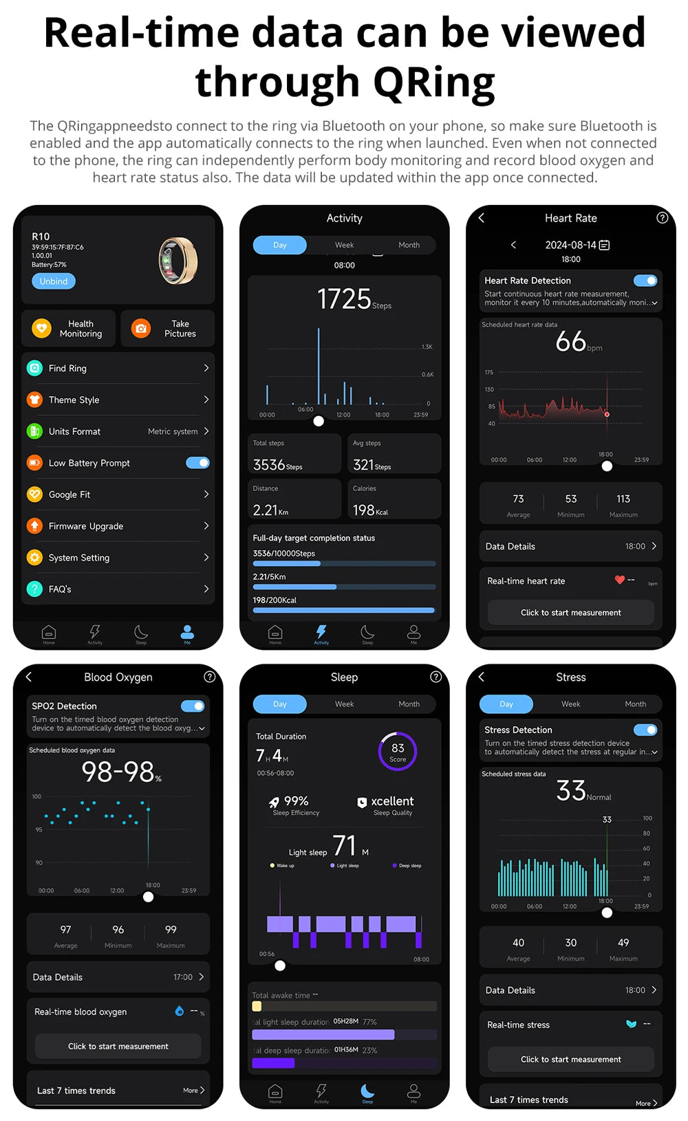 COLMI R10 Smart Ring Health Sleep Monitor Waterproof