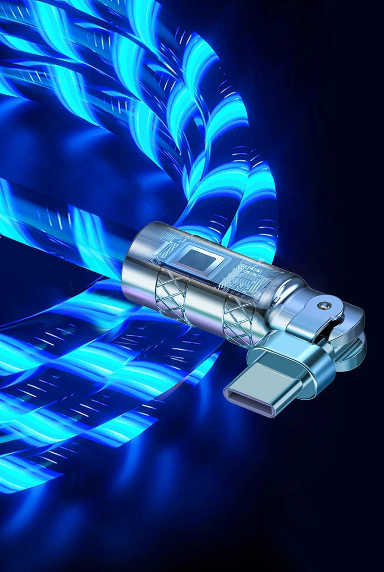 180 Degree LED Rotating Super Fast Data Cable