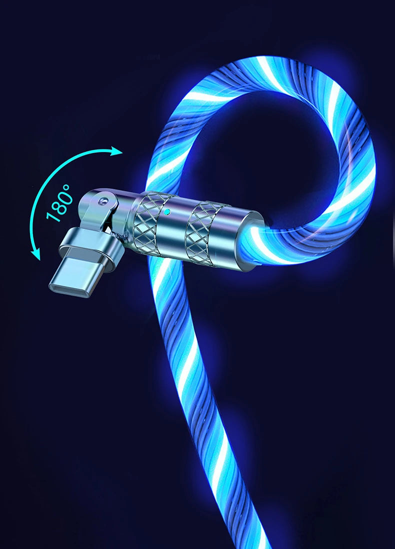 180 Degree LED Rotating Super Fast Data Cable