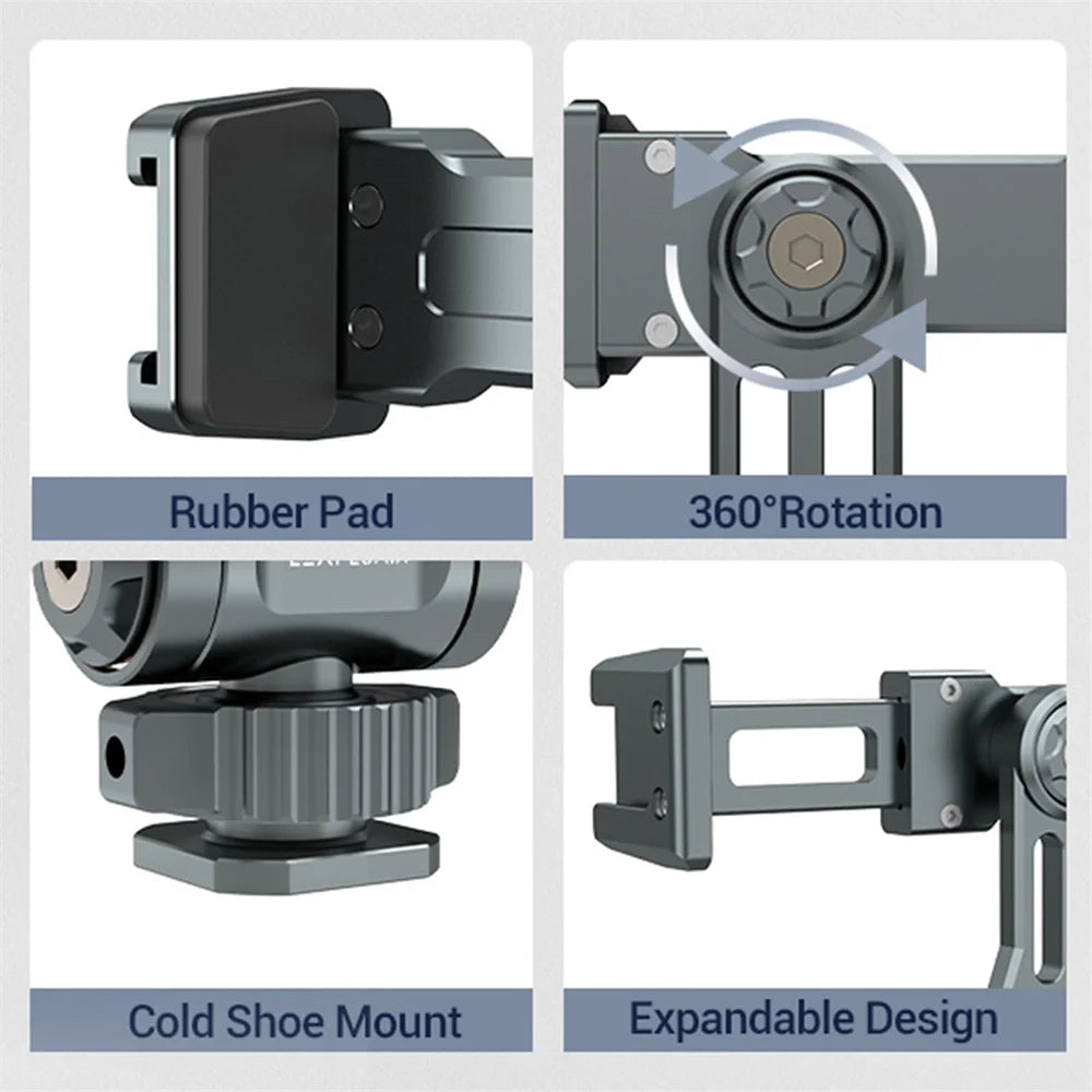 Aluminum Camera Hot Shoe Adapter Dual Cold Shoe