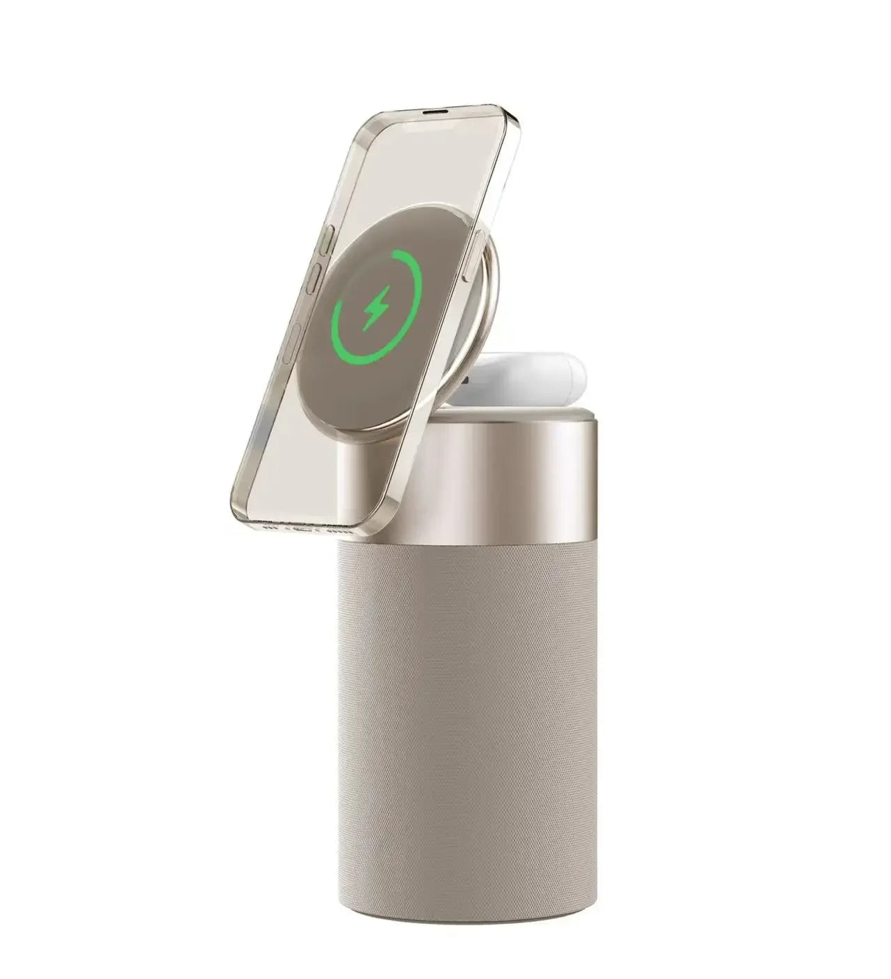 4-in-1 Qi Wireless Charging Earphone Audio Magnetic Charger Dock Mini Speaker Bluetooth