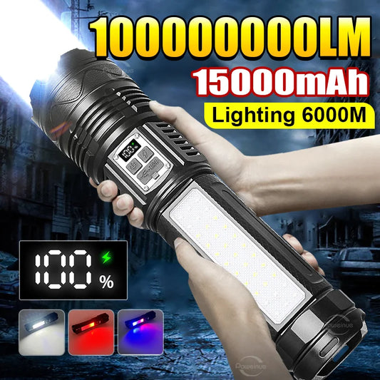 Most Powerful Rechargeable Long Range LED Flashlight