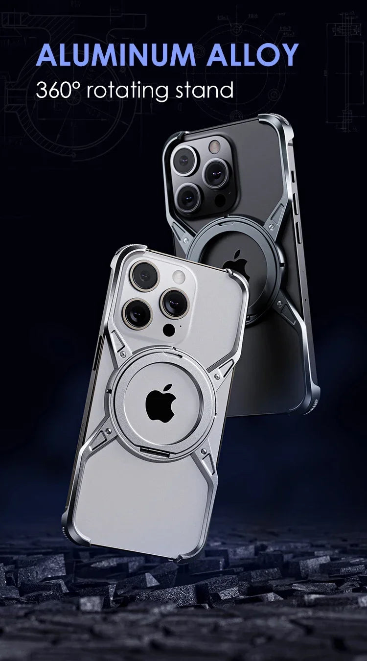 MagSafe Metal Phone Case Shockproof Rimless Design