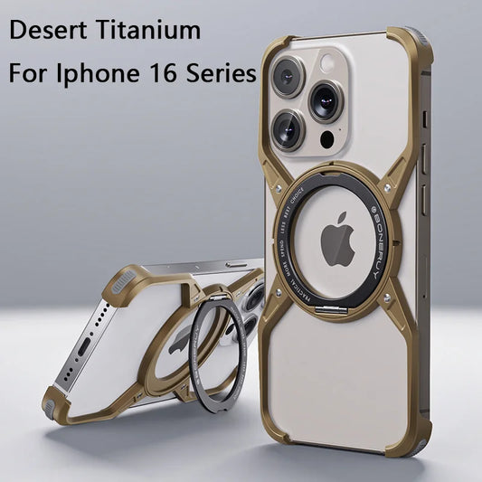 MagSafe Metal Phone Case Shockproof Rimless Design