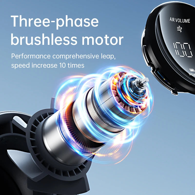 Mini Handheld Fan 100 Speeds LED Display