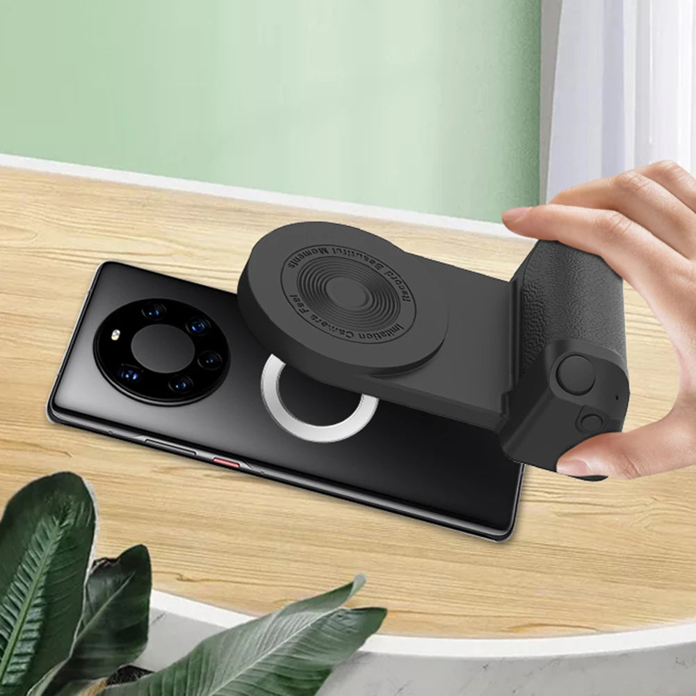 Magnetic Camera Handle Bluetooth Phone Grip Photo Bracket Anti-shake Selfie Device