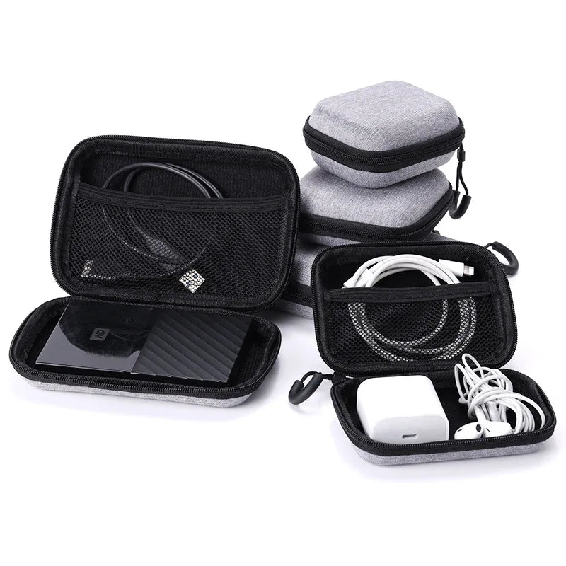 Portable Earphone Storage Bag Zipper Design