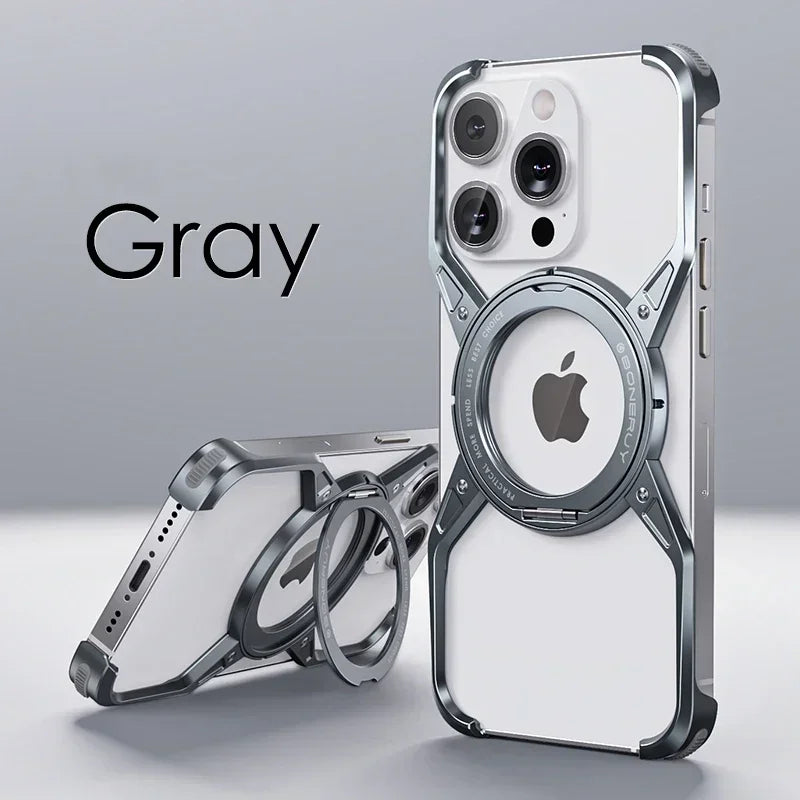 MagSafe Metal Phone Case Shockproof Rimless Design