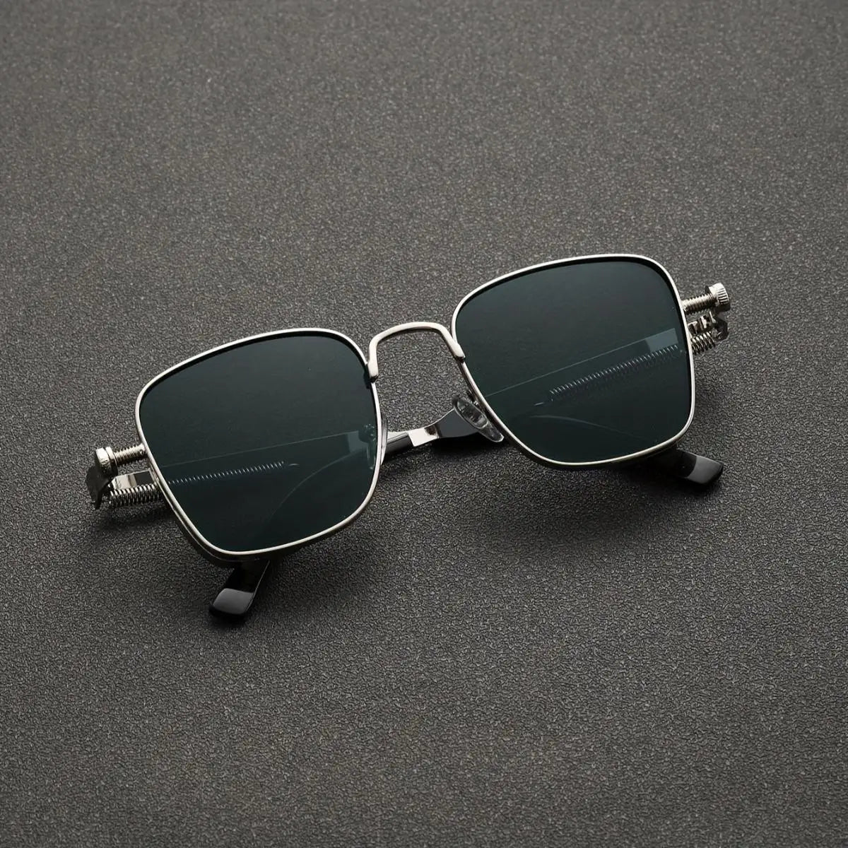 Retro Steampunk Metal Frame Glasses Spring Temples