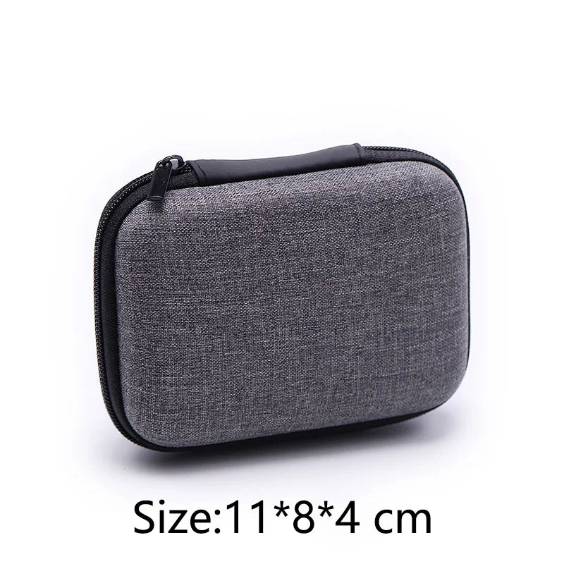 Portable Earphone Storage Bag Zipper Design