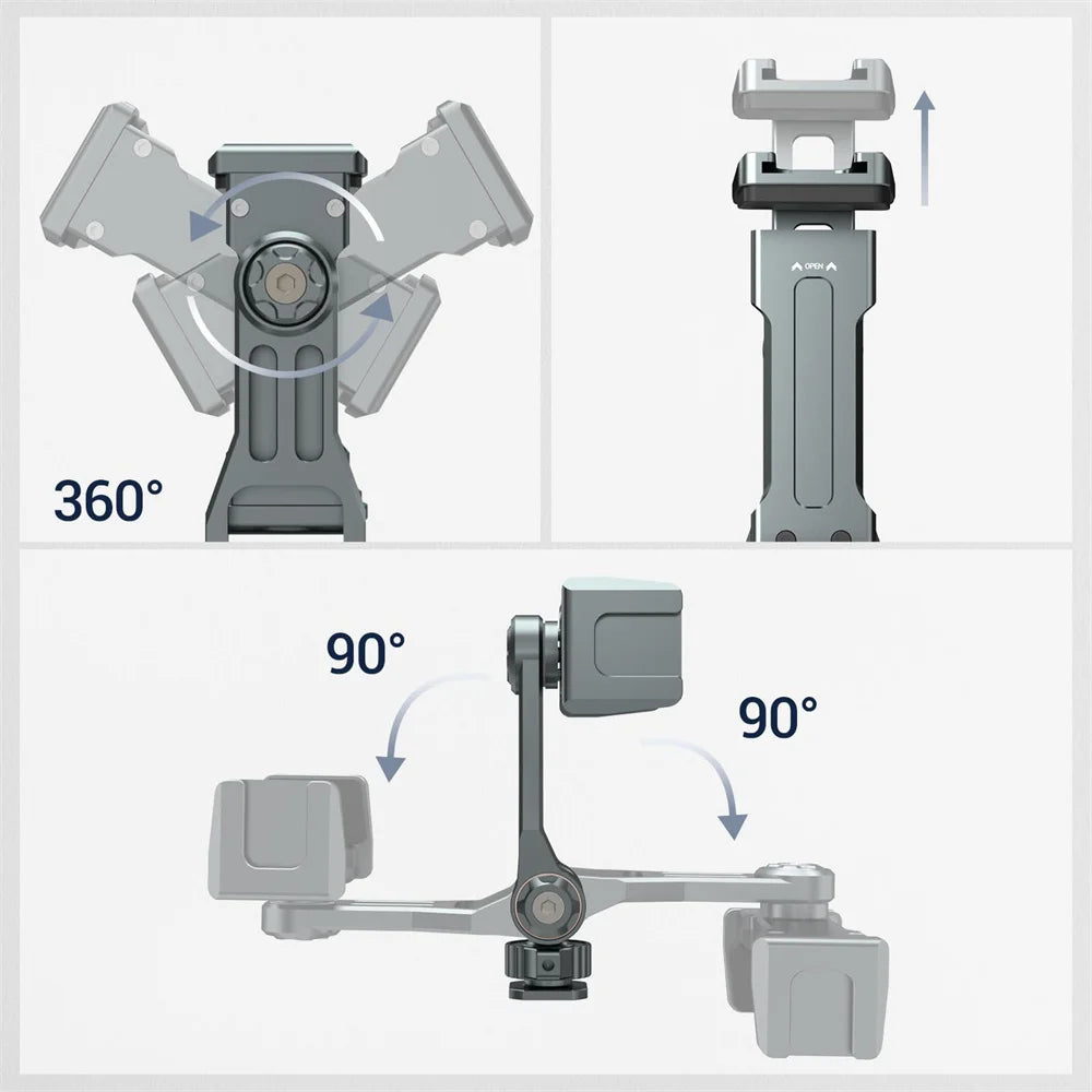 Aluminum Camera Hot Shoe Adapter Dual Cold Shoe