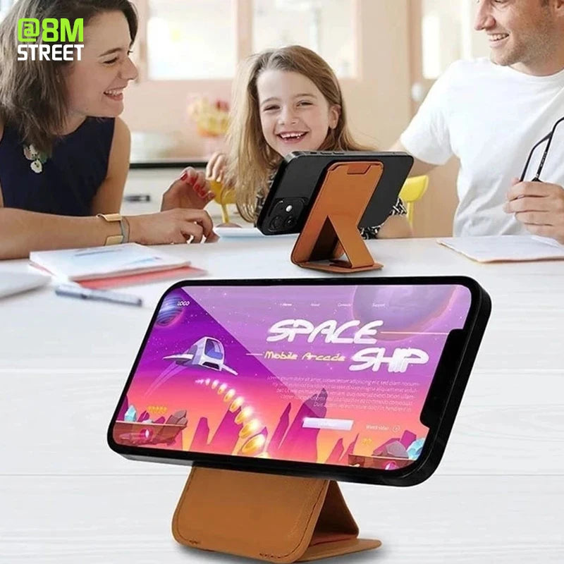 Magnetic Leather Wallet Case Kickstand Card Holder