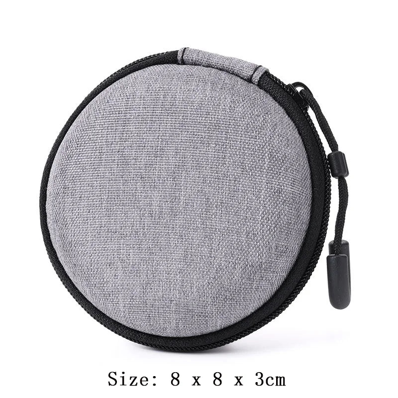 Portable Earphone Storage Bag Zipper Design