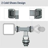 Aluminum Camera Hot Shoe Adapter Dual Cold Shoe