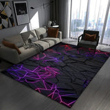 3D Geometric Carpet Large Area Bedroom Gaming