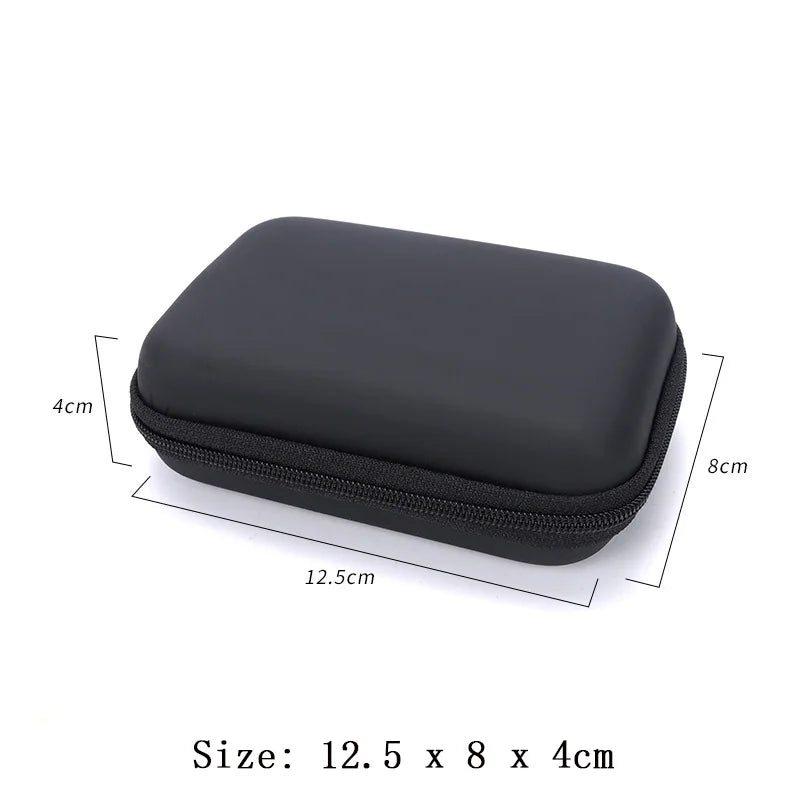 Portable Earphone Storage Bag Zipper Design