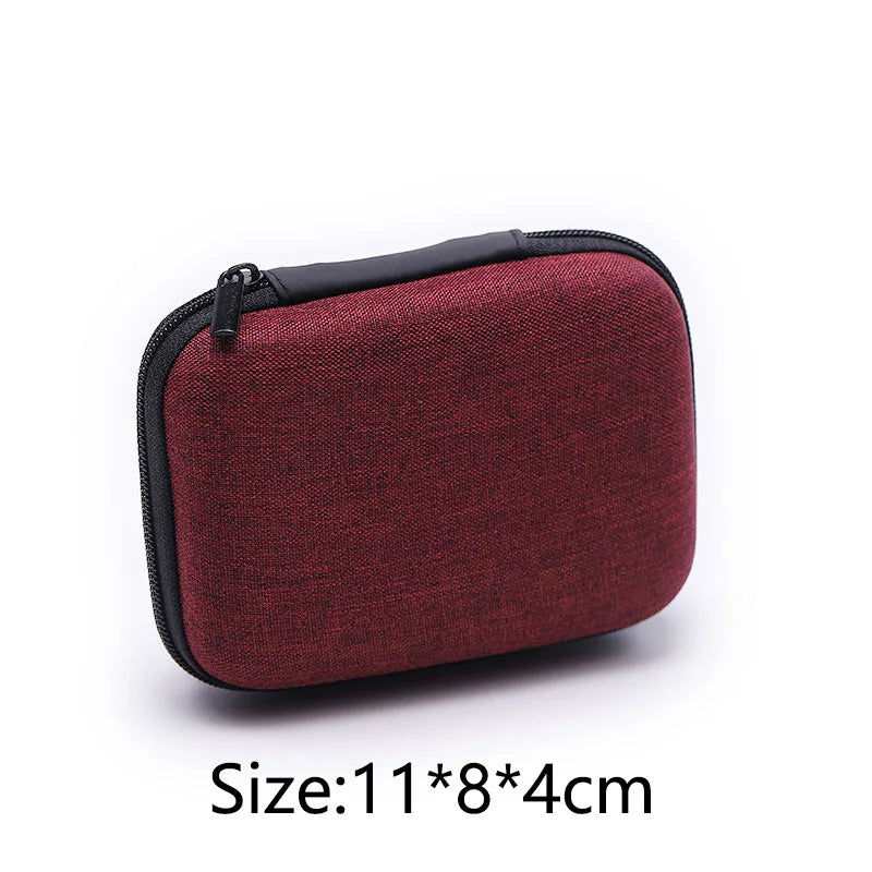Portable Earphone Storage Bag Zipper Design