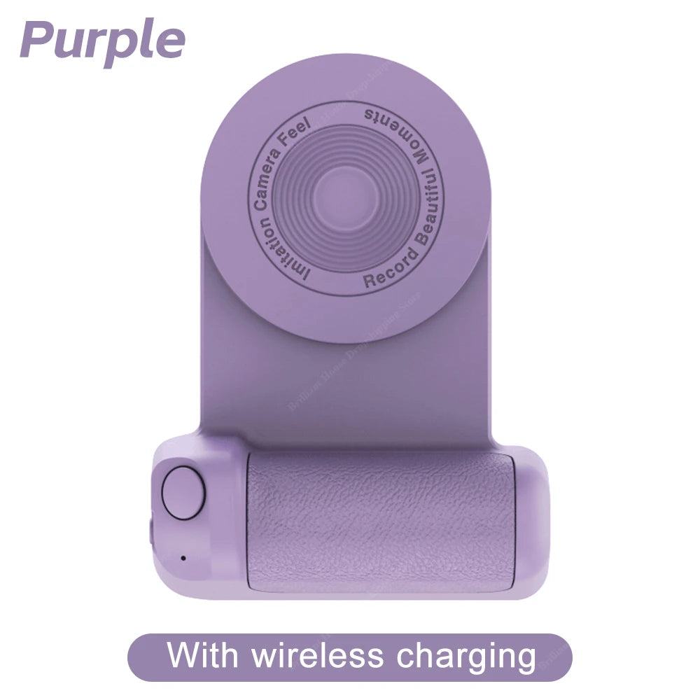 Magnetic Camera Handle Bluetooth Phone Grip Photo Bracket Anti-shake Selfie Device