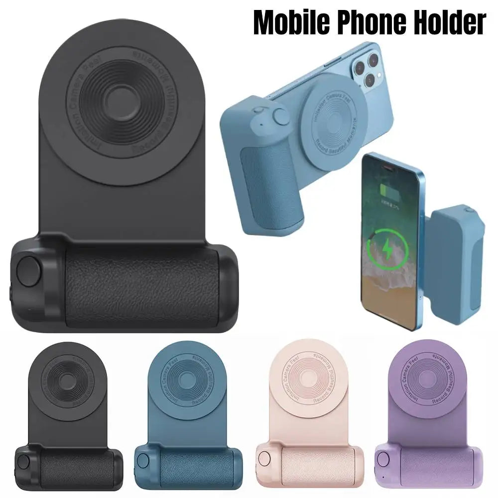 Magnetic Camera Handle Bluetooth Phone Grip Photo Bracket Anti-shake Selfie Device