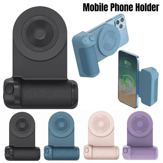 Magnetic Camera Handle Bluetooth Phone Grip Photo Bracket Anti-shake Selfie Device