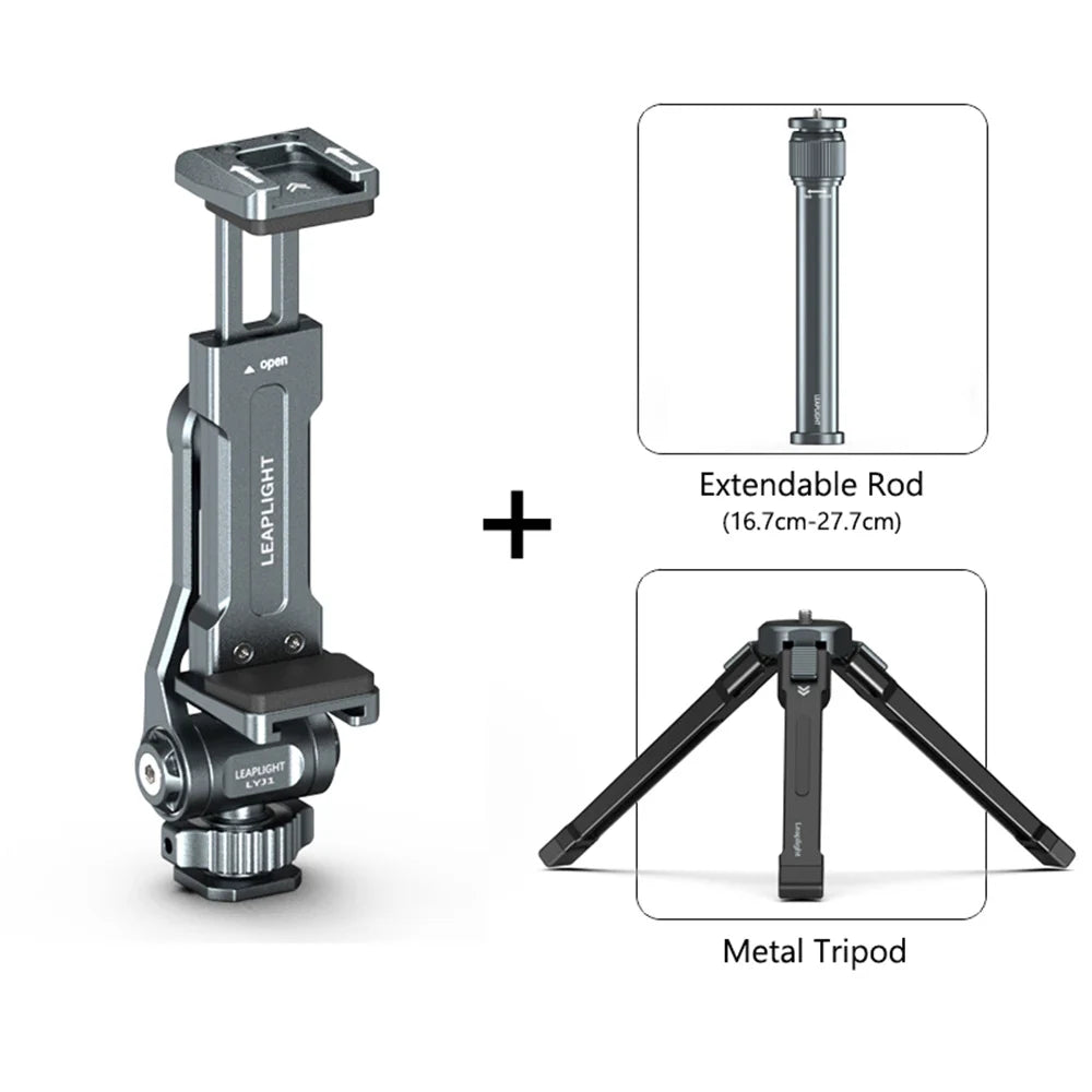 Aluminum Camera Hot Shoe Adapter Dual Cold Shoe