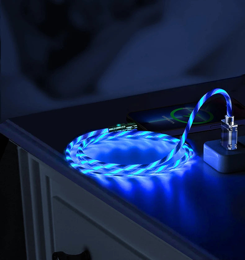 180 Degree LED Rotating Super Fast Data Cable
