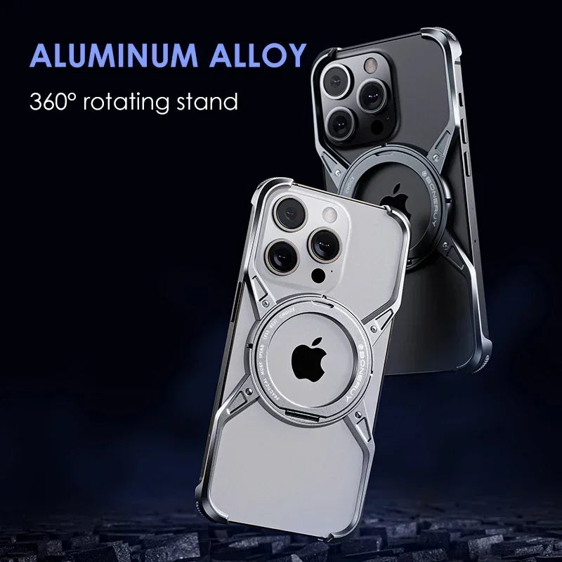MagSafe Metal Phone Case Shockproof Rimless Design