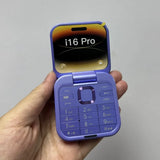 i16 Pro Flip Phone Dual SIM MP3 Flashlight