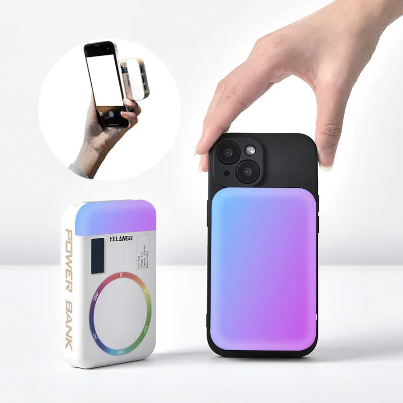 Magnetic RGB Fill Light Wireless Charging