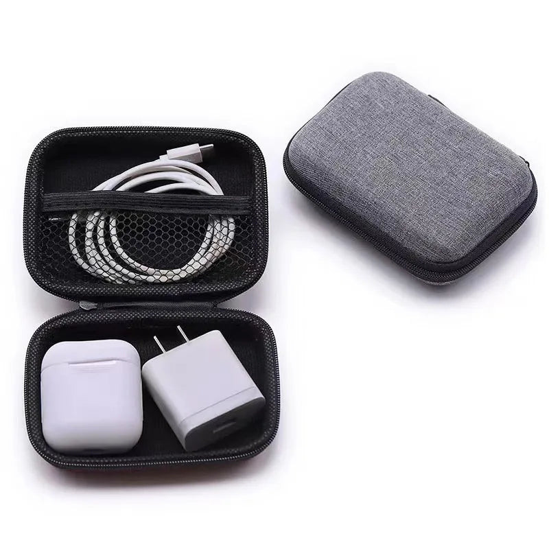 Portable Earphone Storage Bag Zipper Design