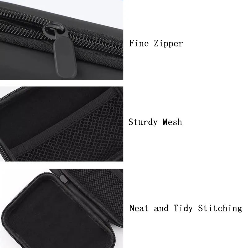 Portable Earphone Storage Bag Zipper Design