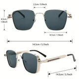 Retro Steampunk Metal Frame Glasses Spring Temples