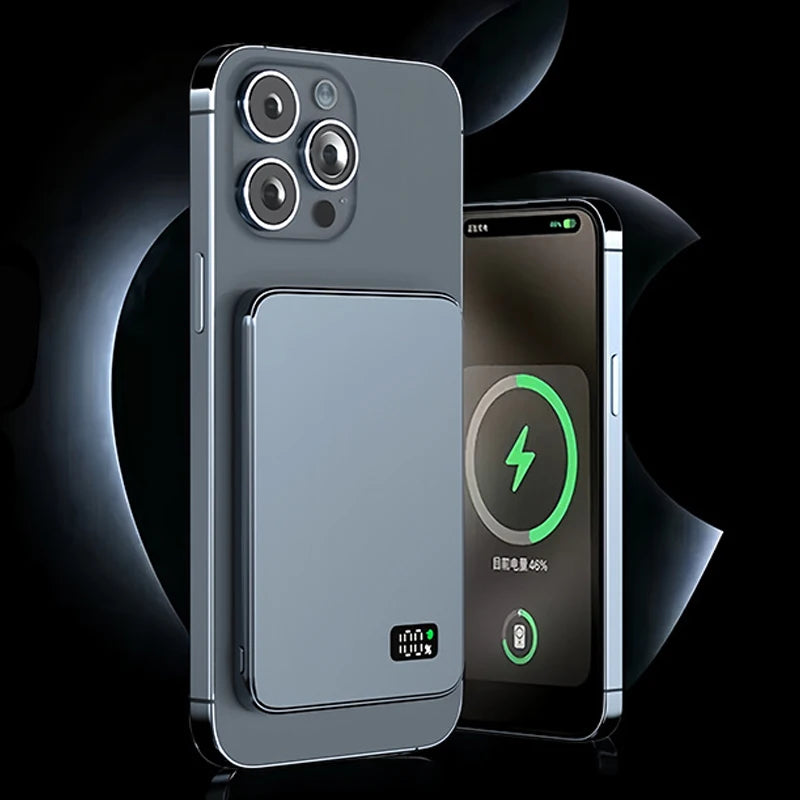 Ultra Thin MagSafe Power Bank LED Display