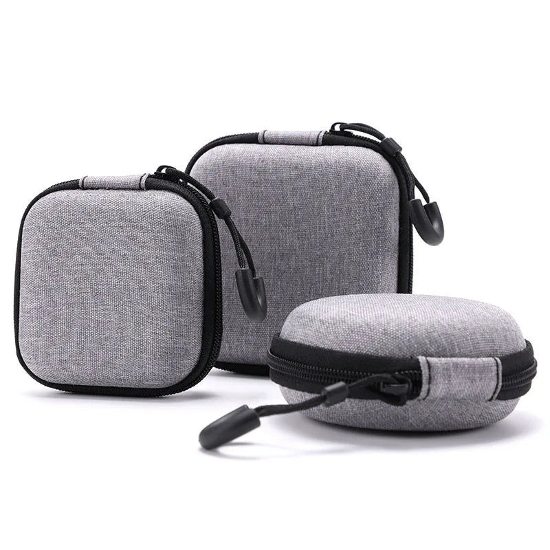 Portable Earphone Storage Bag Zipper Design